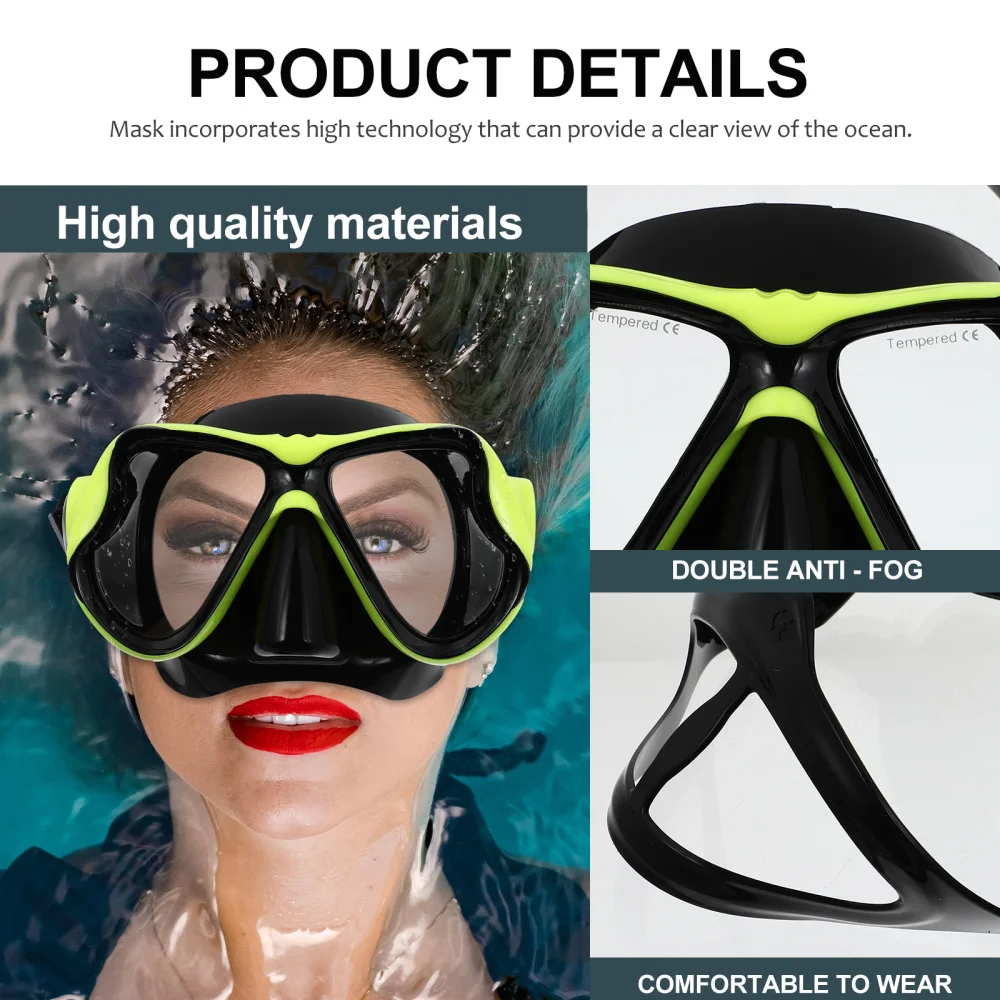 

1 Set Adult Snorkeling Snorkel Mask Set Practical Portable Snorkeling Gear