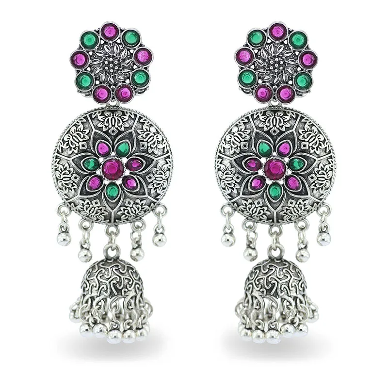 Индийские ювелирные изделия Jhumki Jhumka ручной работы рельефные цветы Тайланд Будда