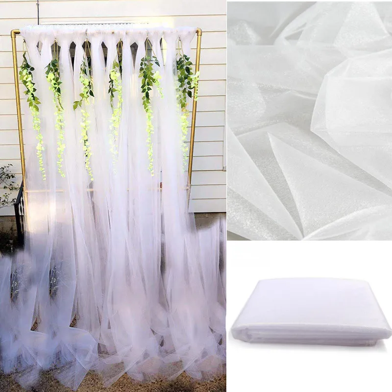 Mariage пряжа Тюль рулон прозрачная органза ткань на день рождения мероприятие