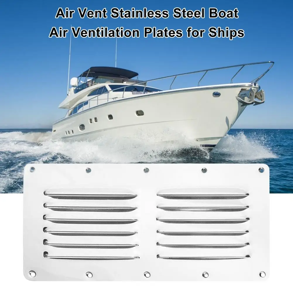 

23.1x13.5cm Boat RV Caravan Blower Stamped Air Vent Grill Grille Rectangular Louvered Air Vent Grill Ventilation Grille