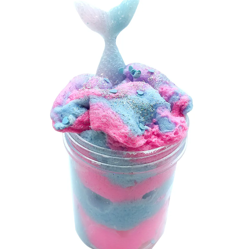 Красивый цвет рыбий хвост облако слизи дети грязи играть Пластилин резинка