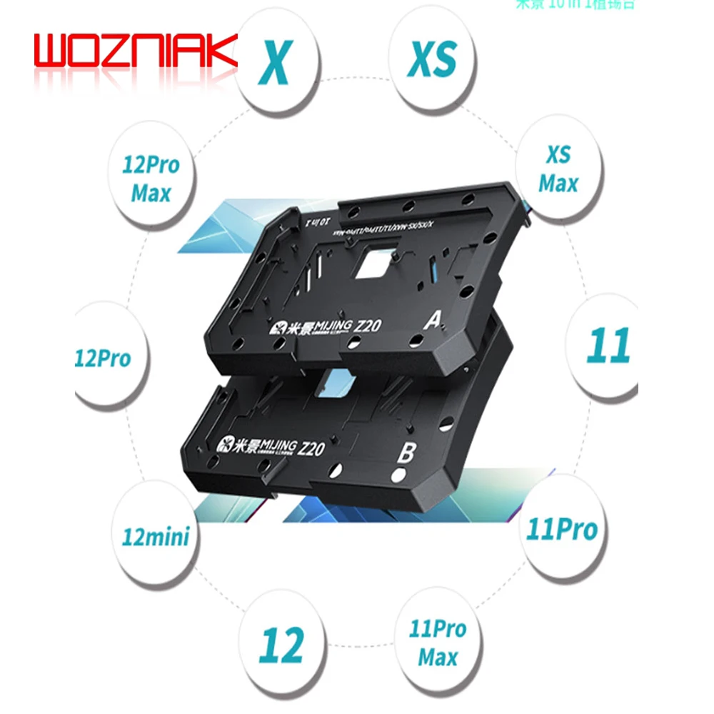 Mijing Z20 10 в 1 средний слой посадки Оловянная платформа BGA реболлинговый трафарет