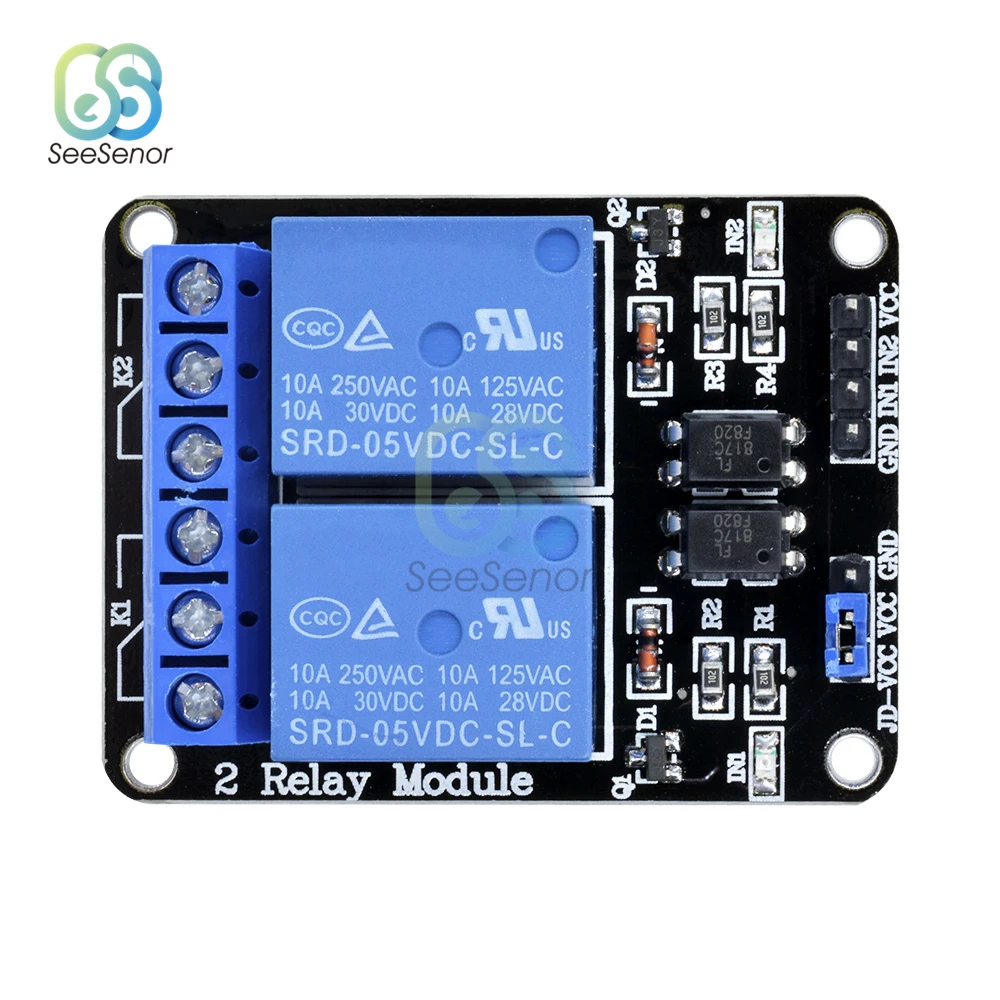 Релейный модуль 5 В 12 24 с оптроном релейный выход 1 2-ходовой для Arduino |