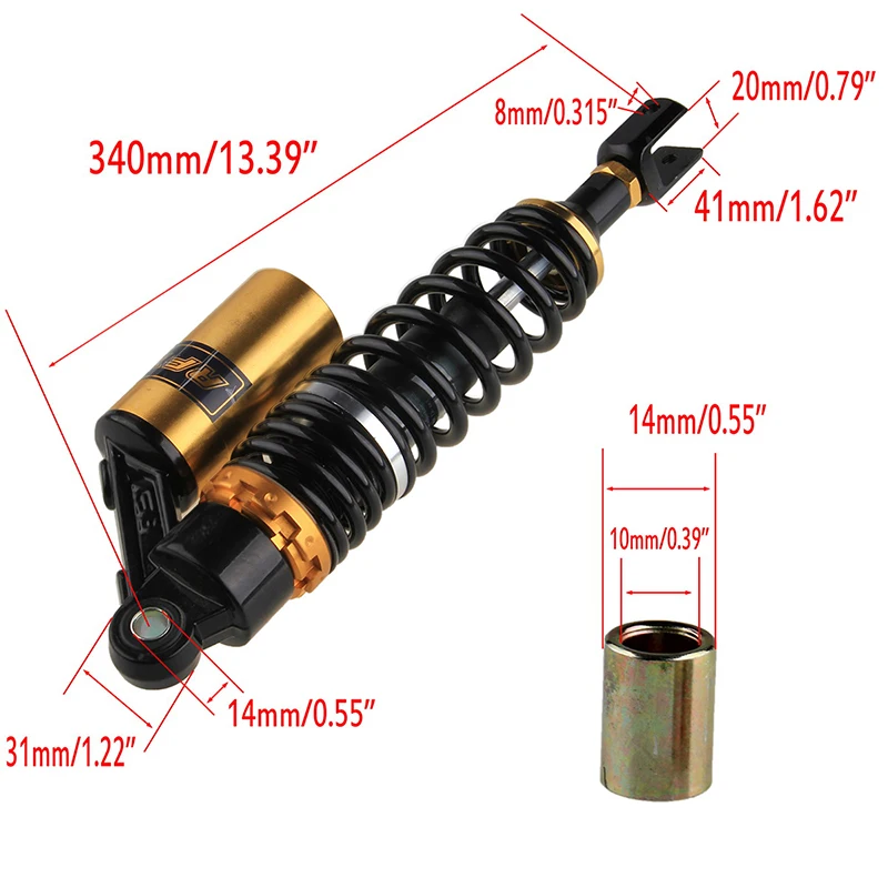 Воздушный амортизатор POSSBAY для мотоцикла задняя подвеска скутера квадроцикла