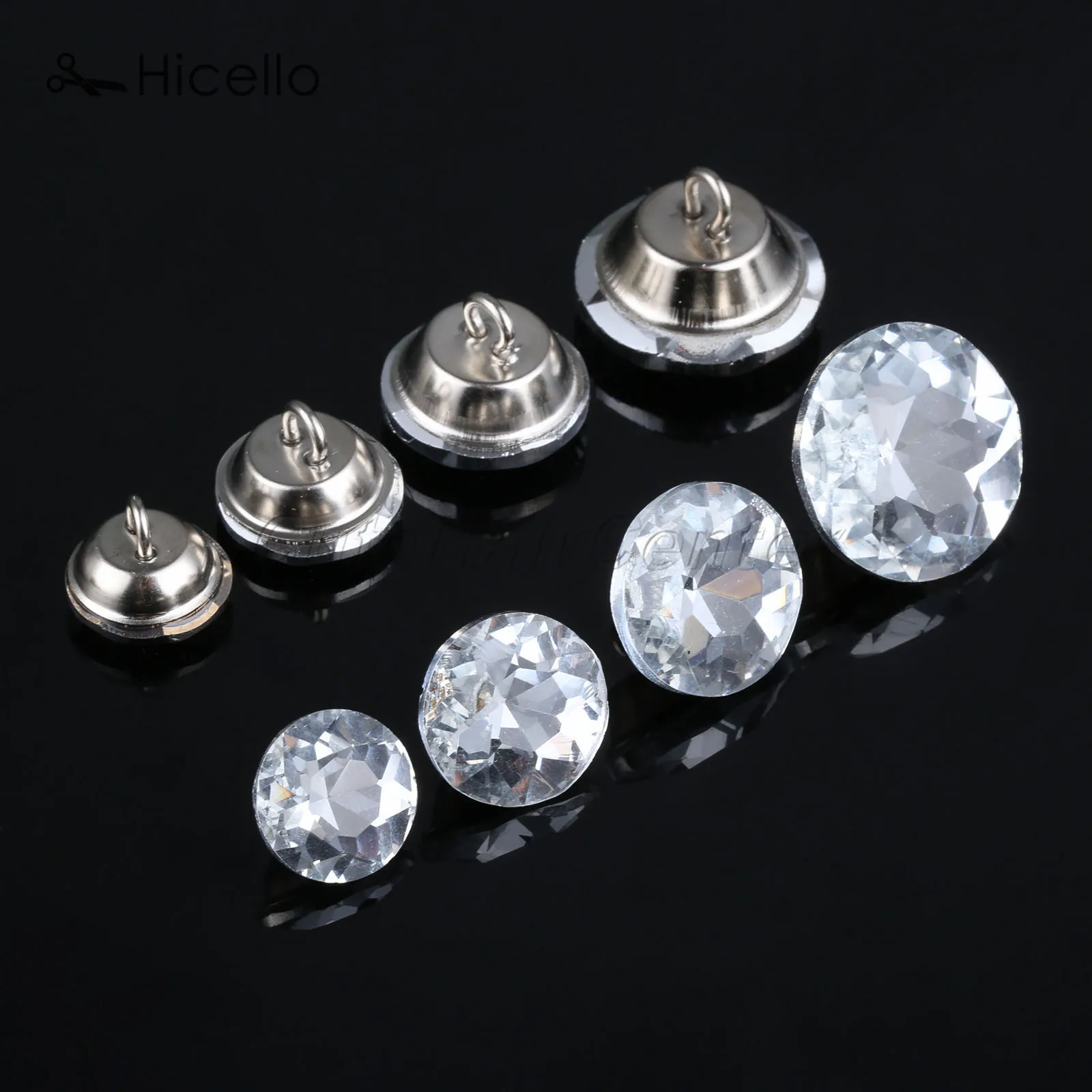 Кристаллы для ногтей 10 шт. пуговицы стеклянной обивки алмазные штифты с узлом 14