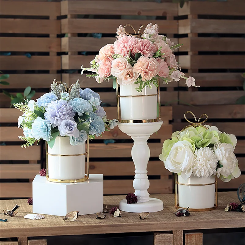 Высокое качество небольшой свежий дом гостиная поддельные цветы имитация букет