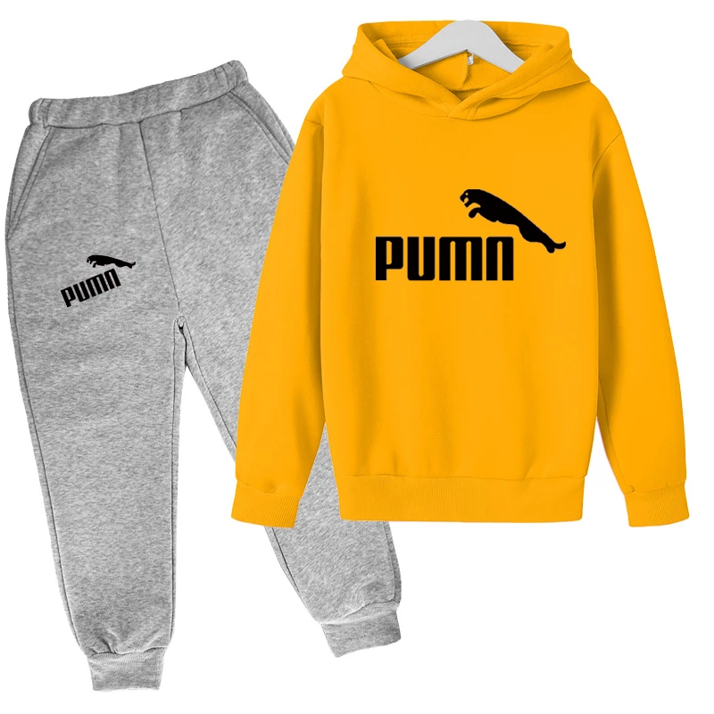 

2021 Spring and Autumn Boys and Girls Pure Cotton Sports Suit 4-14 Year Old Students Handsome and Fashionable Two-piece Trend