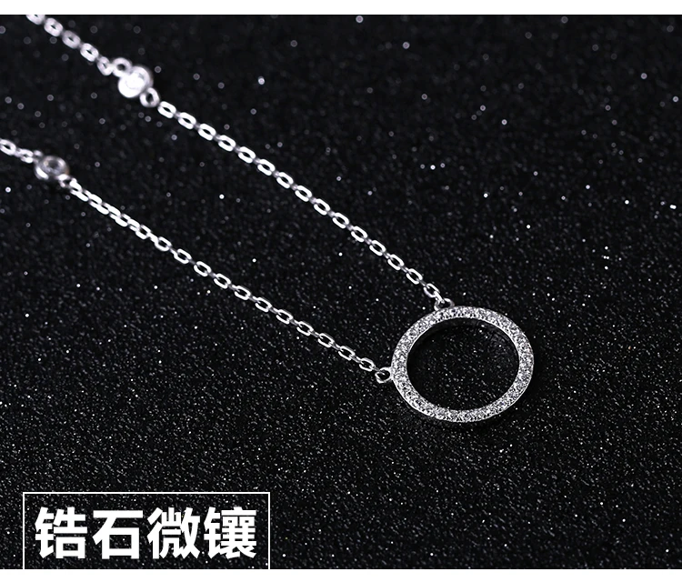 Kindey серебряный цвет ювелирные изделия кристалл круг ожерелья для женщин