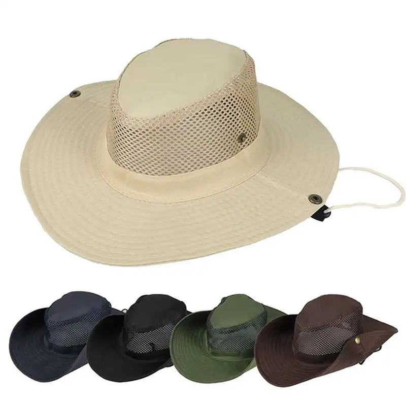 

Summer Breathable Mesh Fishing Caps Unisex Outdoor UV Protection Sun Cap Hiking Camping Travel Fishing Hat