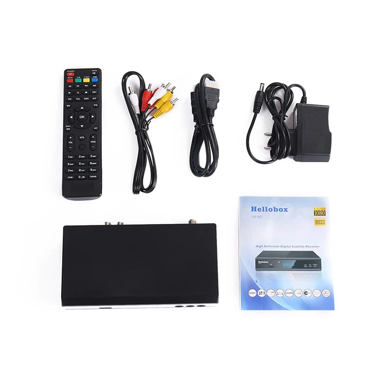 

Hellobox V5 Satellite TV Receiver tv box set-top box 1080P Full HD Digital Recept DVB-S/S2 Set Top Box Built-in Satellite Finder
