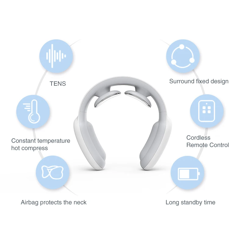 Беспроводной Электрический шейный позвоночник массажер для шеи массажа с