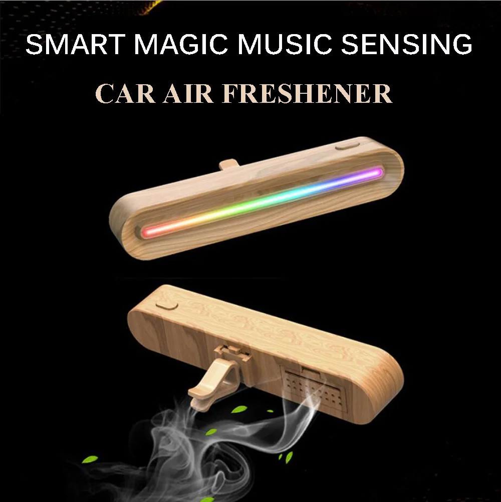 

My Girlfriend Says "WooW"-Car Air Freshener with Magic Lamp LED Music Sensing Water Flowing Flash 7 colors Light Gradual Change
