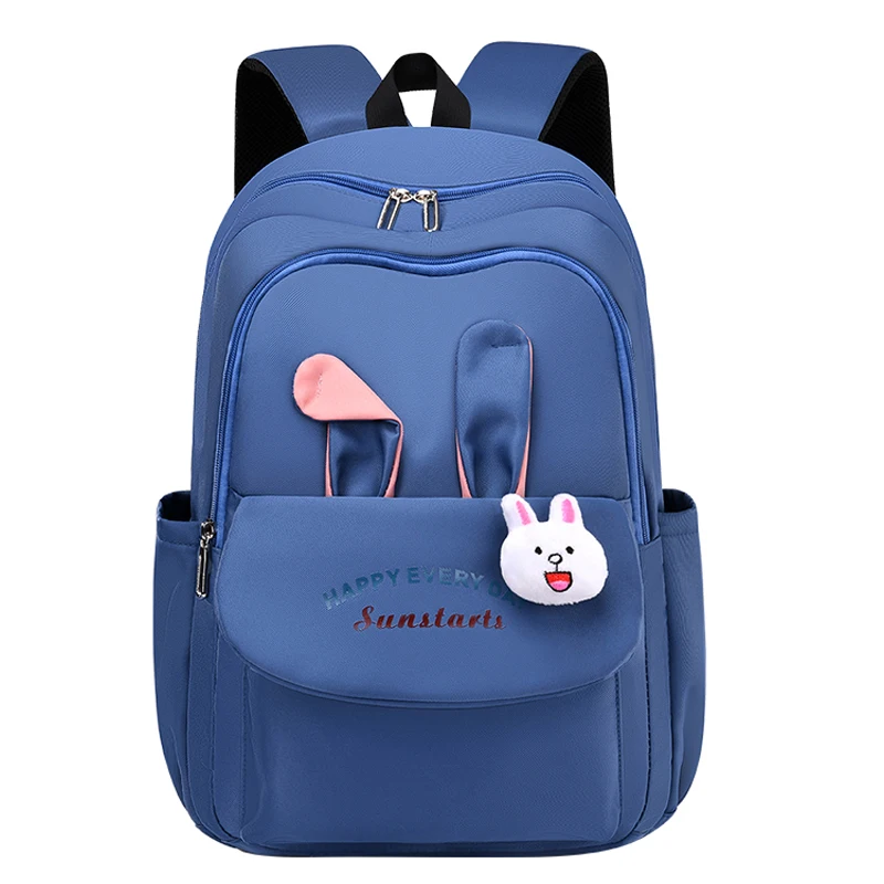 Рюкзак для девочек для начальной школы, сумка для книг, школьные сумки с милым Кроликом, нейлоновая Детская сумка для книг, рюкзак, рюкзак дл...
