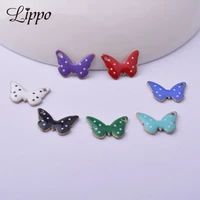 30pcs 1014mm both side enamel butterflies charms copper enamelled animal butterfly pendant diy jewelry making