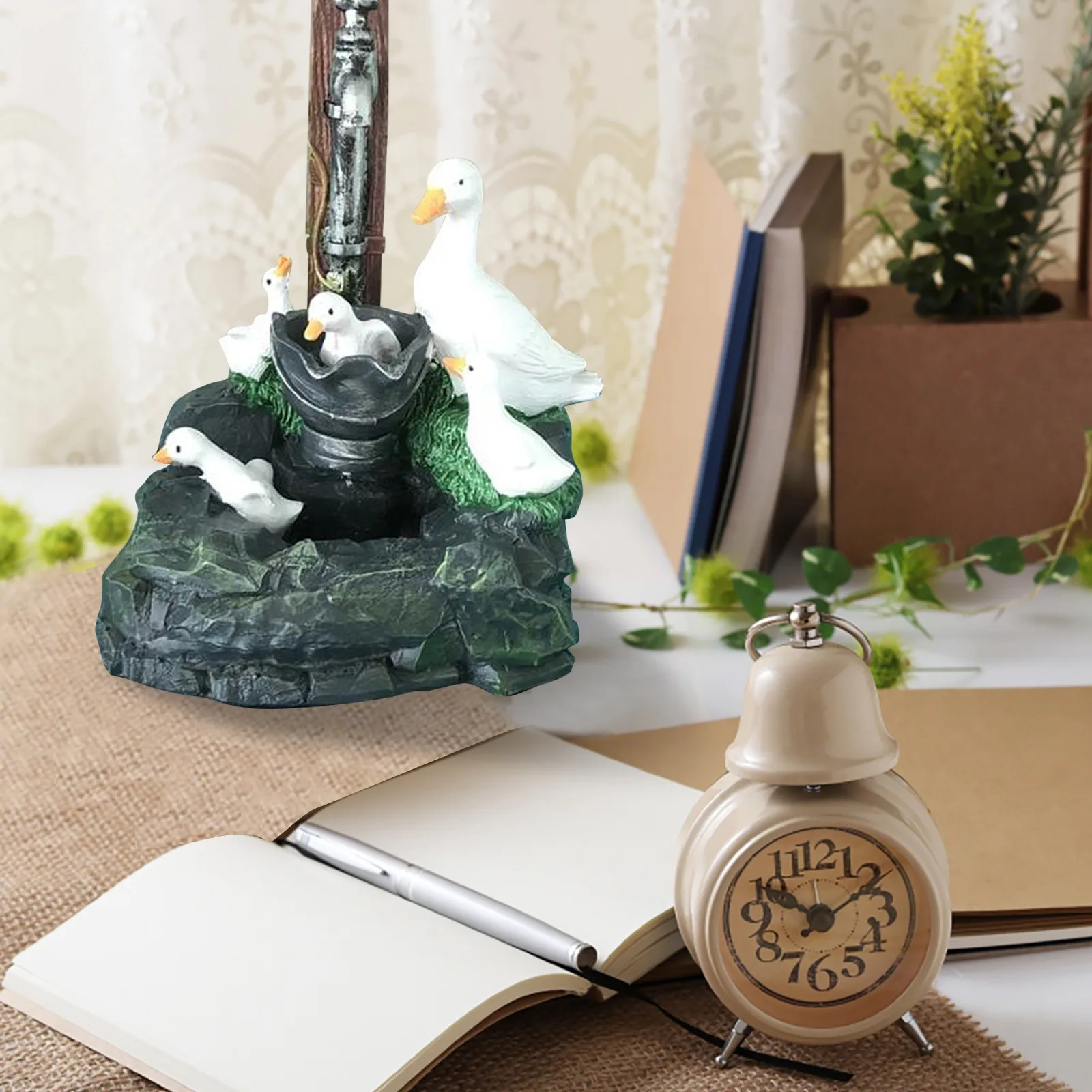 

Animals Family Bathing Terrace Resin Decoration Luminous Decoration Family Patio Landscape Decoration Dwarf Sculpture 2021