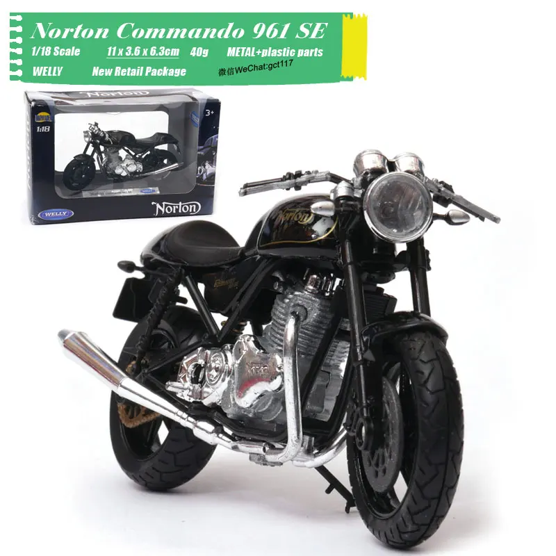 WELLY 1/18 весы UK мотоцикл Norton Commando 961 SE литья под давлением металлический модель
