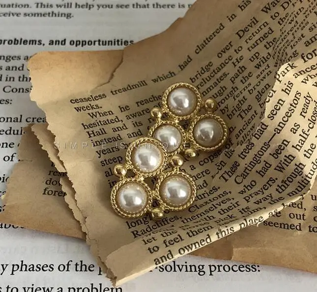 Женские вечерние кольца в стиле ретро с искусственным жемчугом необычные