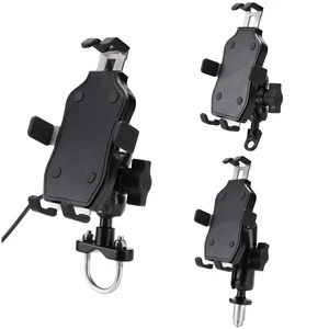 chargable aluminum alloy motorcycle phone holder rearview mirror phone holder soporte celular moto bike phone stand support free global shipping