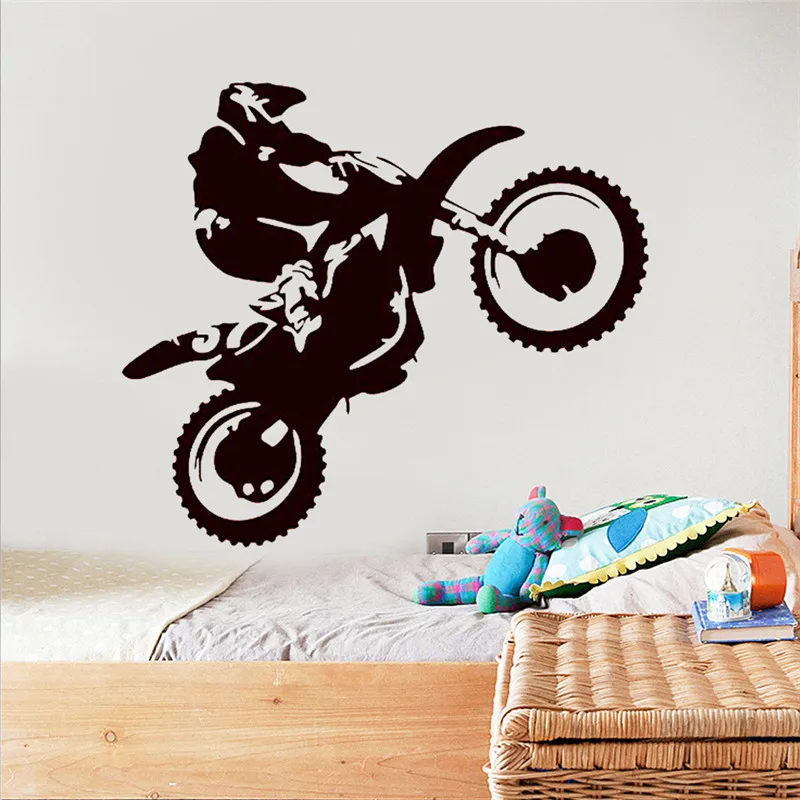 Моторный водительский мотоцикл гоночная Наклейка на стену виниловая Фреска