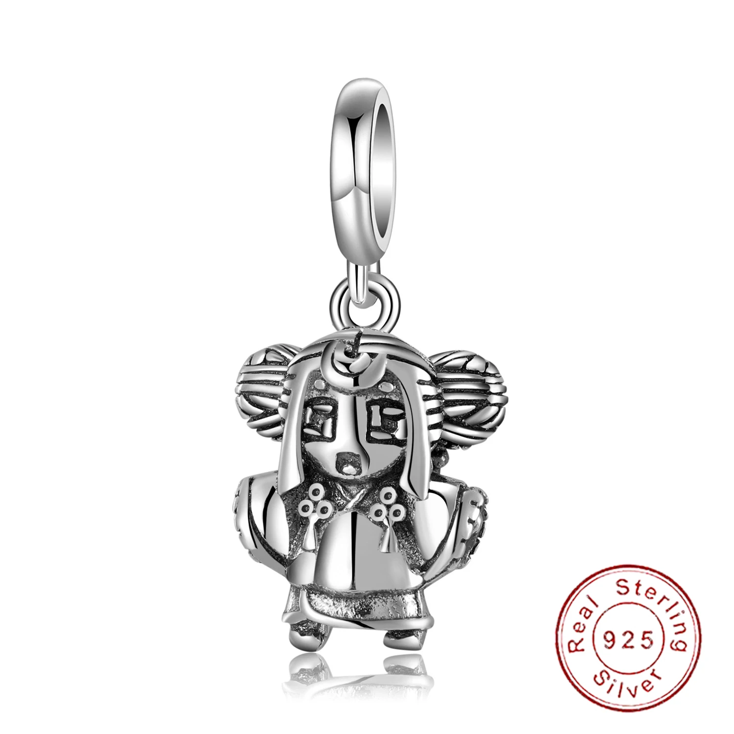 

Cyue European S925 Sterling Silver DIY Charm Japanese girl Bead Fit Original PD Bracelet For Women Jewelry