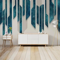custom 3d photo murals modern geometric art blue strips wallpaper bedroom living room tv sofa backrgound wall non woven paper