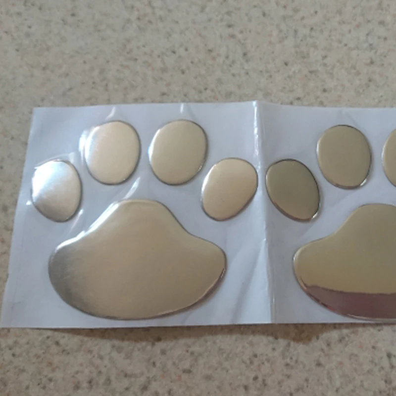 1 пара автомобильных наклеек собачья лапа 3D Животные собака кошка медведь след