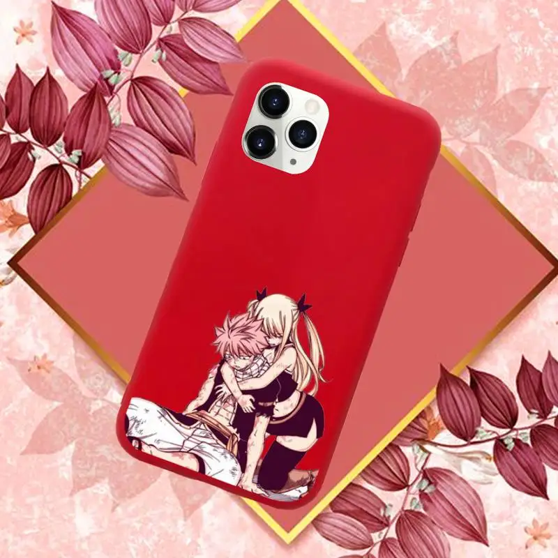 

Fairy Tail Phone Case Red Candy Color for iPhone 11 12 mini pro XS MAX 8 7 6 6S Plus X SE 2020 XR