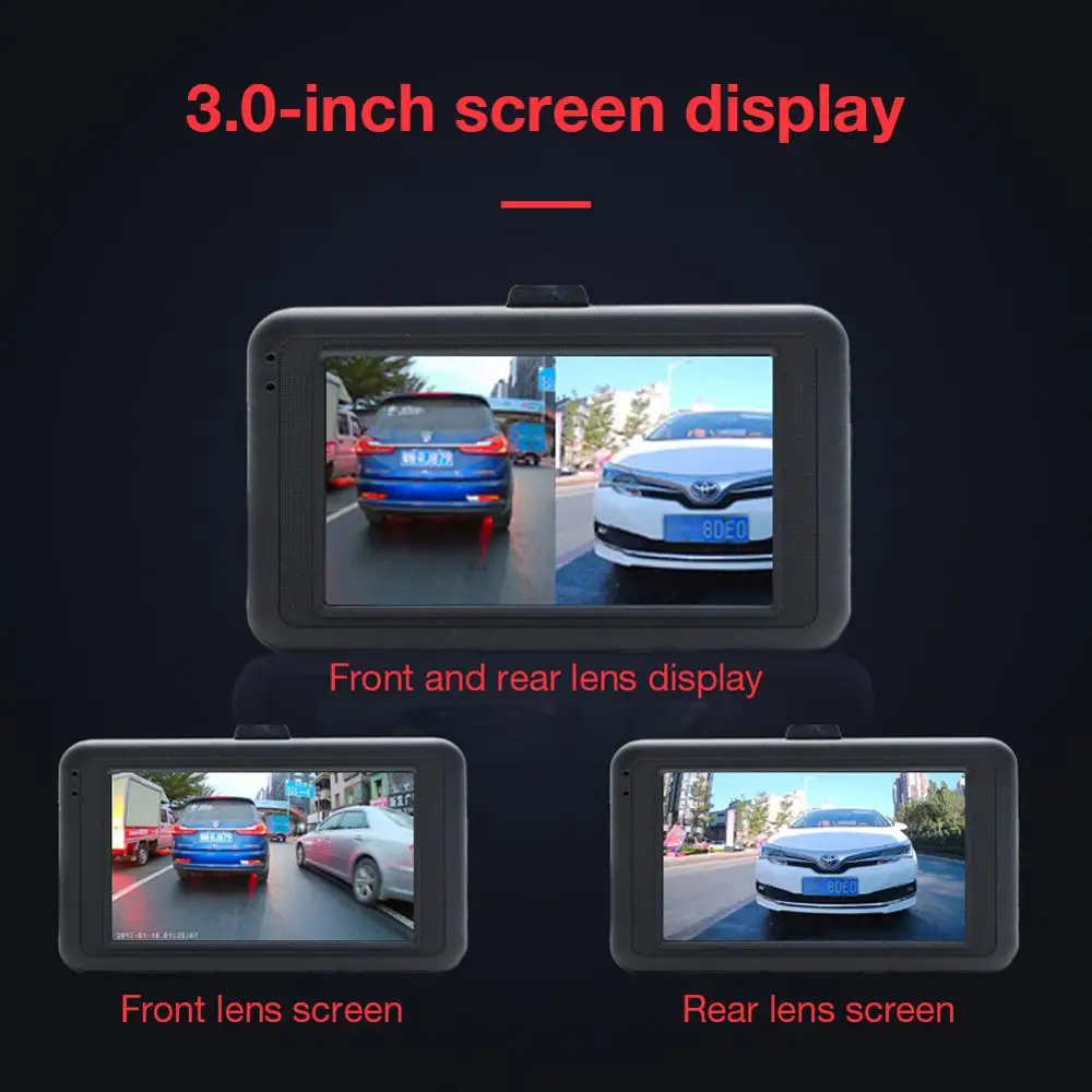 Мотоциклетная камера DVR локомотив рекордер передний и задний двойной объектив