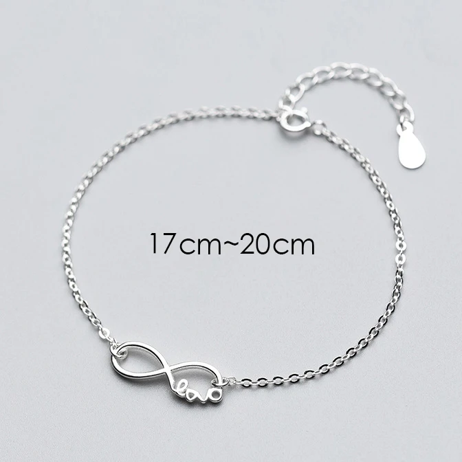 Bracelet Trusta 925 пробы серебряные браслеты/браслет модные женские туфли ювелирные украшения "Бесконечная любовь" подарок для девочек леди DS1411 - Окраска металла: Bracelet