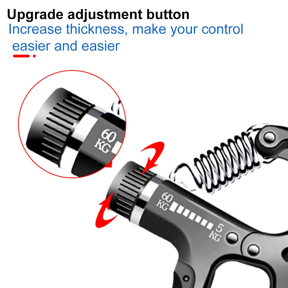 

Non Slip Muscle Builder Injury Recovery Hand Gripper Finger Trainer Strengthener Adjustable Power Exerciser Black Heavy Grips
