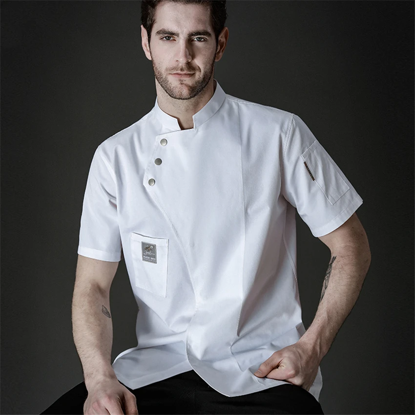 Униформа шеф повара с коротким рукавом для ресторана Мужская Рабочая одежда