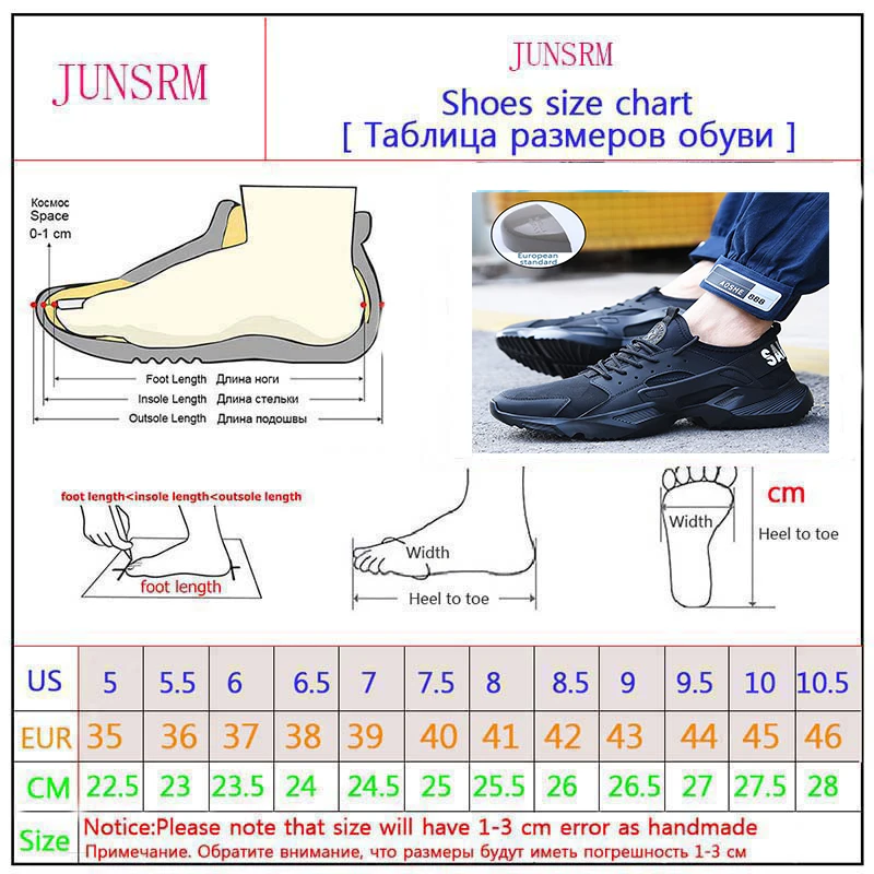 JUNSRM/Новинка; Рабочая обувь; коллекция года; модные кроссовки; сверхлегкие Мужские дышащие рабочие ботинки с мягкой подошвой и стальным носком