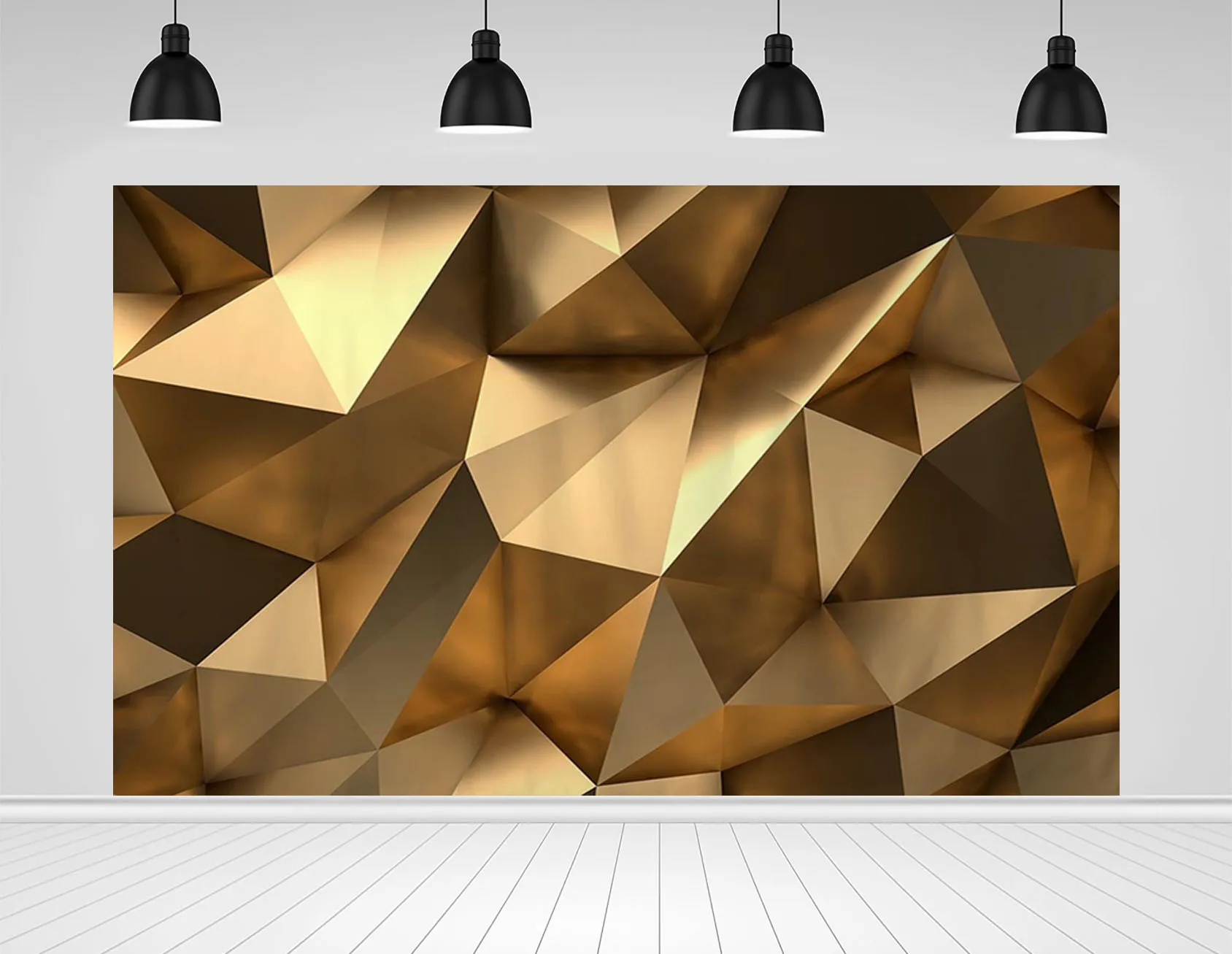

Scopiso Backgrounds Luxury Gold Abstract 3d Glamour Shape Metal Elegance Polygonal for Artistic Cloths Photographic Backdrop