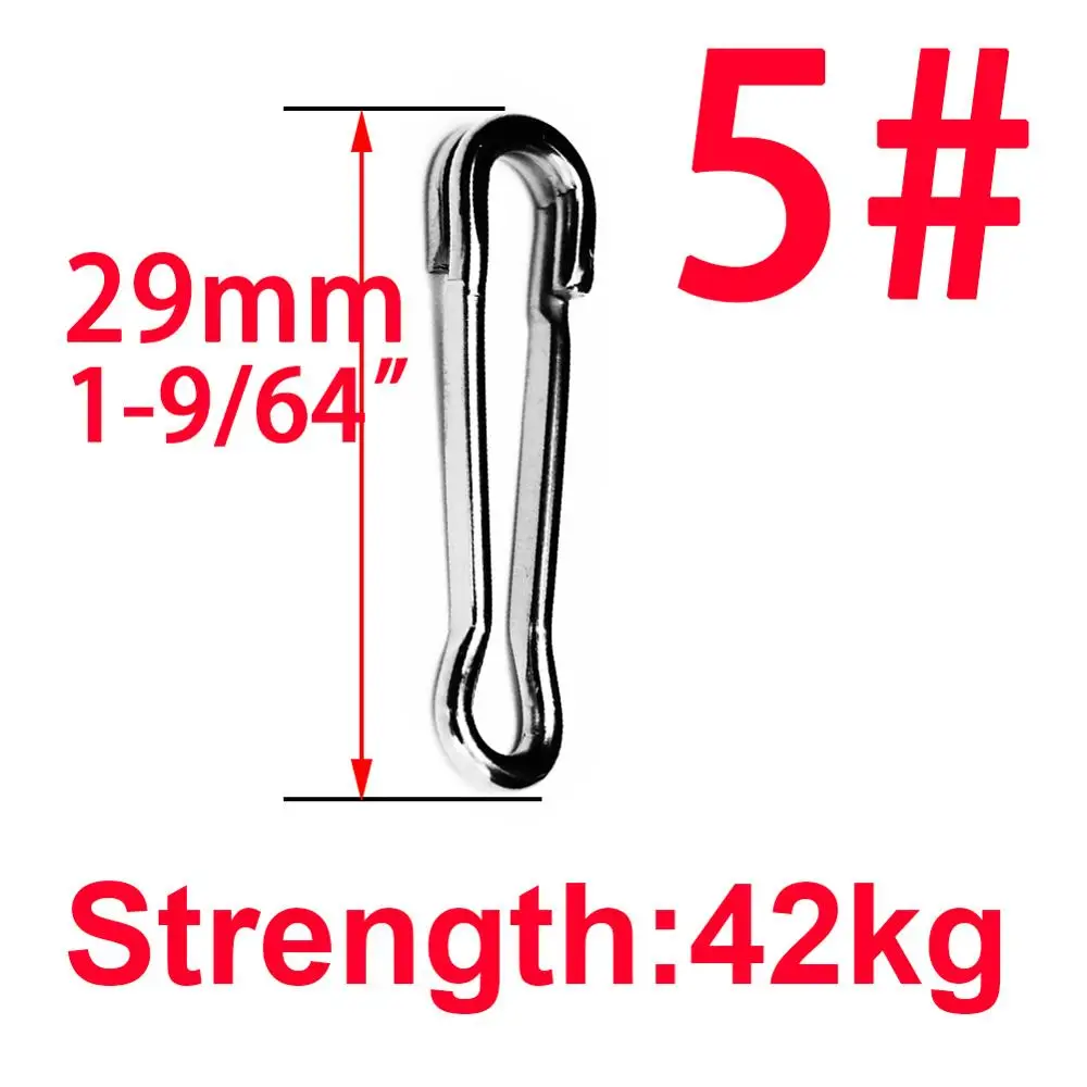 10 шт. нержавеющая сталь рыболовные защелки Fastlock зажимы Размер 1 6 соединитель