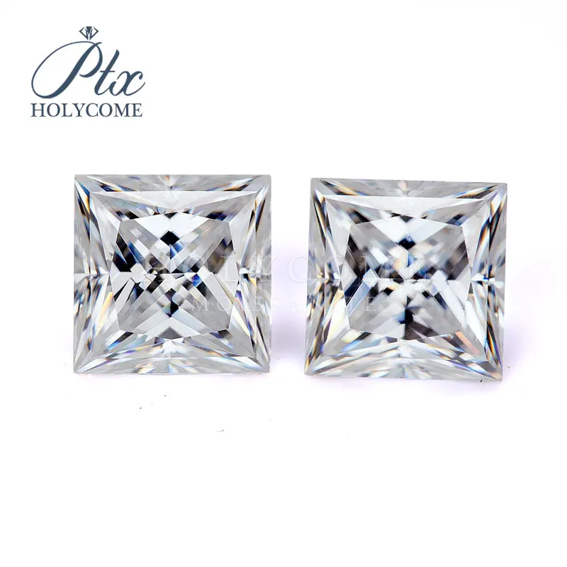 2020 оптовая продажа moissanite Принцесса cut 3 5 мм D цветные камни ювелирные изделия с