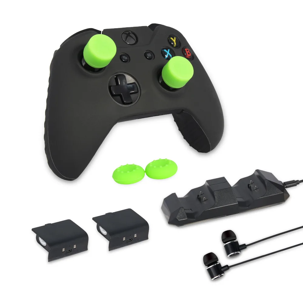 Отличный игровой комплект 1x двойная зарядная док-станция + 2x аккумулятор 300 мАч