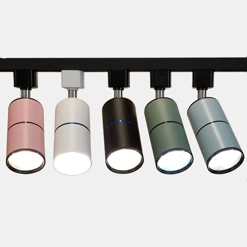 Светодиодный Трековый светильник 7 Вт 12 вращающийся на 360 + 180 градусов для