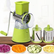 Vegetable slicer potato carrot manual vegetable cutter stainless steel multifunctional grinder 3 in 1 round kitchen gadgets