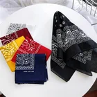Модный Универсальный квадратный шарф из хлопка и льна 55*55 см, маленький шарф, женский новый корейский головной платок, шарф для работы в стиле хип-хоп