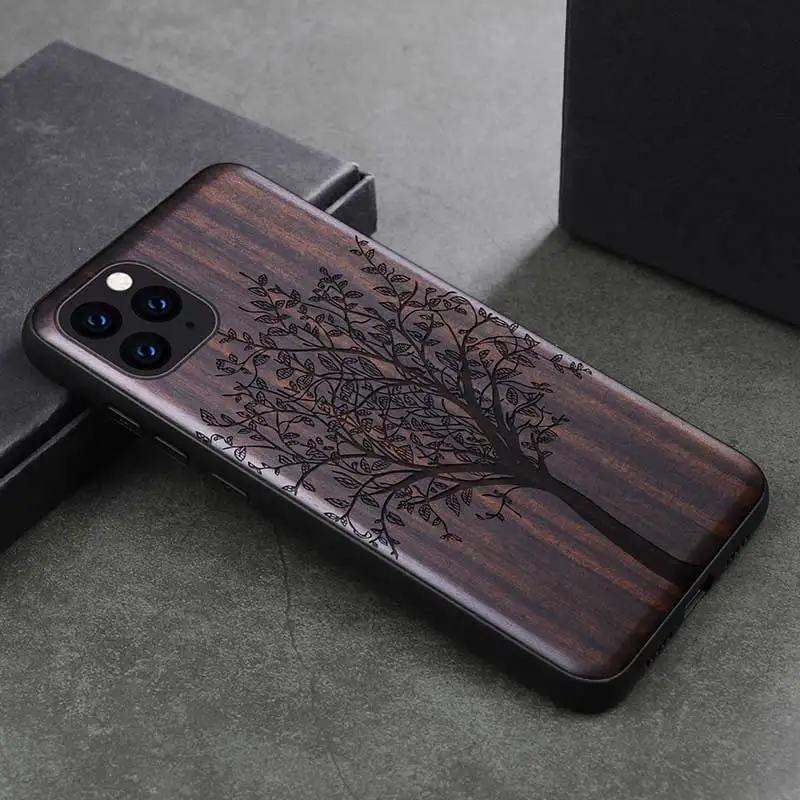 Boogic для iPhone 11 чехол iPhone 11 Pro черное дерево чехол для iPhone 11 Pro Max защитный чехол - Цвет: 3