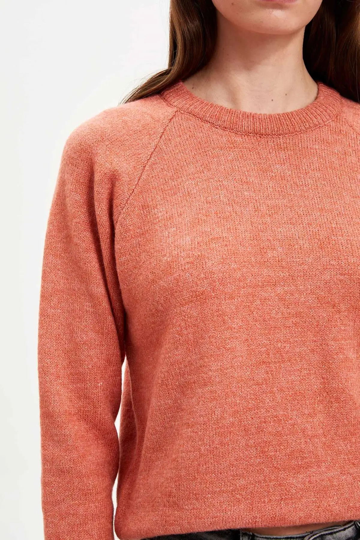 DeFacto Осенняя женская обувь Трикотаж Свитер с v-образной горловиной джемпер