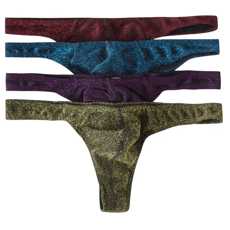 Сексуальное нижнее белье мужские трусы шорты Слип Homme Блестящий U выпуклый