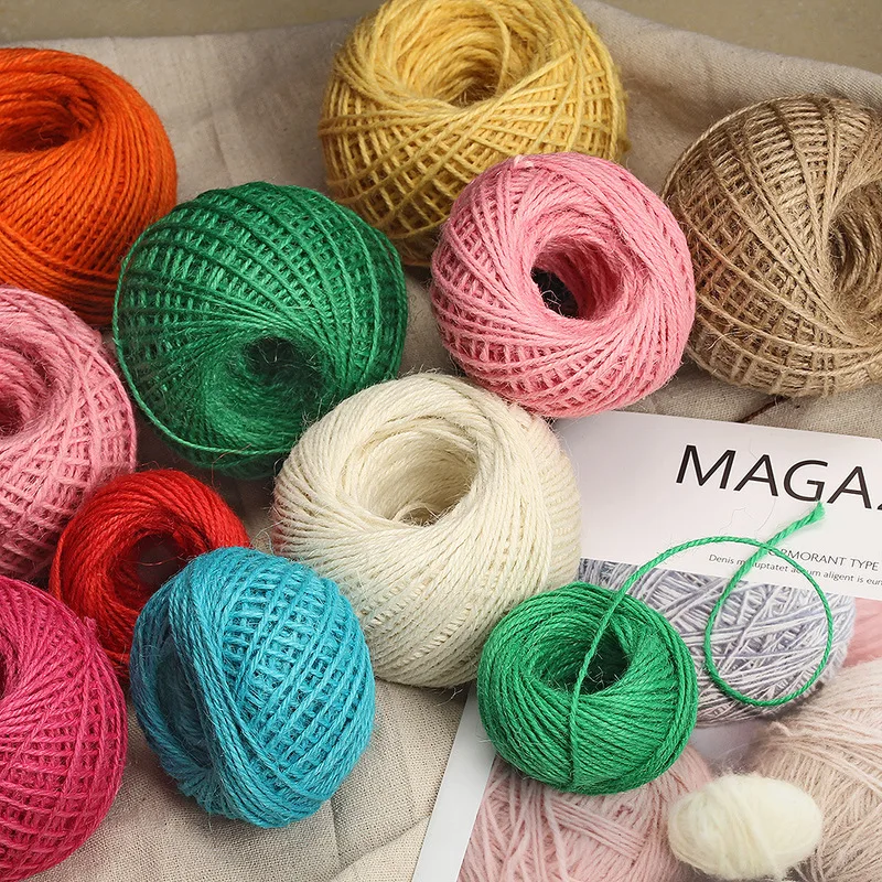 Джутовая веревка Hessiam пеньковая из натурального мешковины 100 м для обертывания