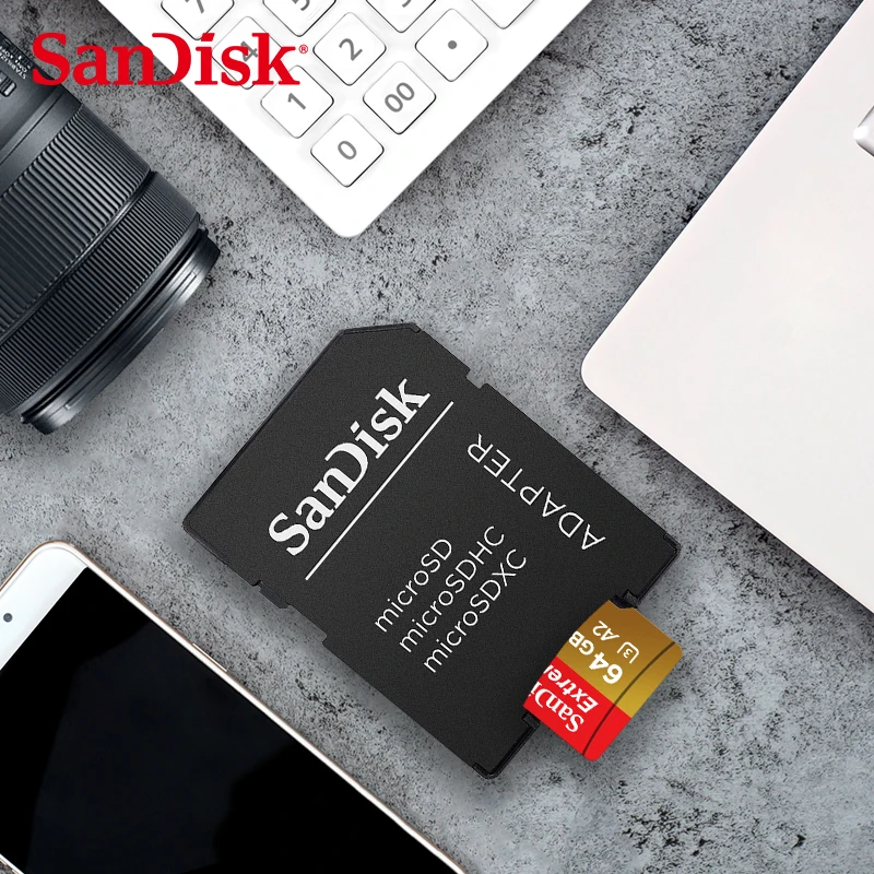 Карта памяти SanDisk Extreme Micro SD 32 ГБ 64 128 UHS-I U3 V30 A2 4K 256 400 гб TF/SD карты класс 10 SDHC SDXC |