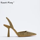 Шлепанцы, на высоком каблуке, 2021