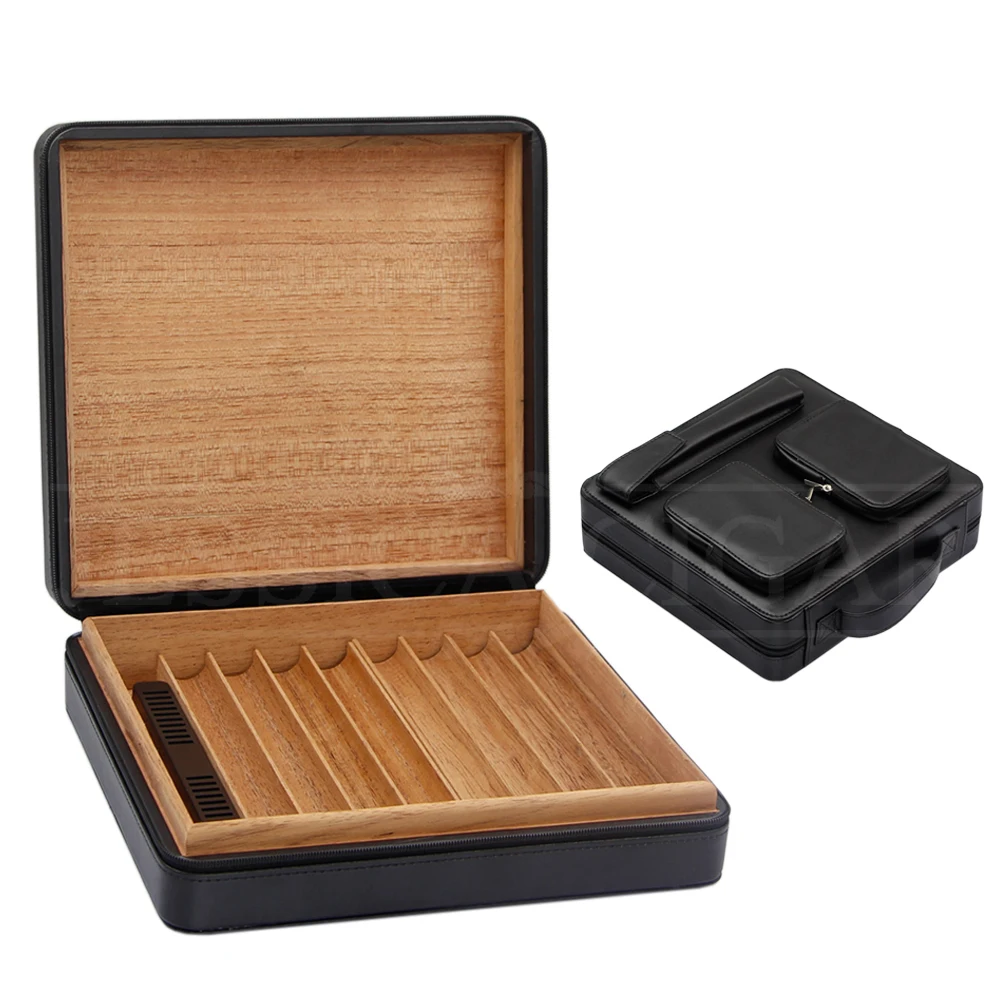 Кожаный чехол для сигар GALINER Potable Outdoor Humidor дорожная коробка из кедра и дерева с