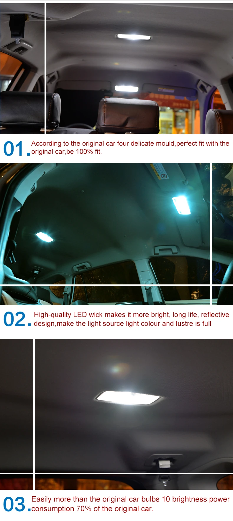 1 шт. 48smd светодиодный светильник для салона автомобиля для Volkswagen VW Golf4 5 6 Plus Passat Jetta Sharan Tiguan Touran светодиодный светильник для чтения комнаты