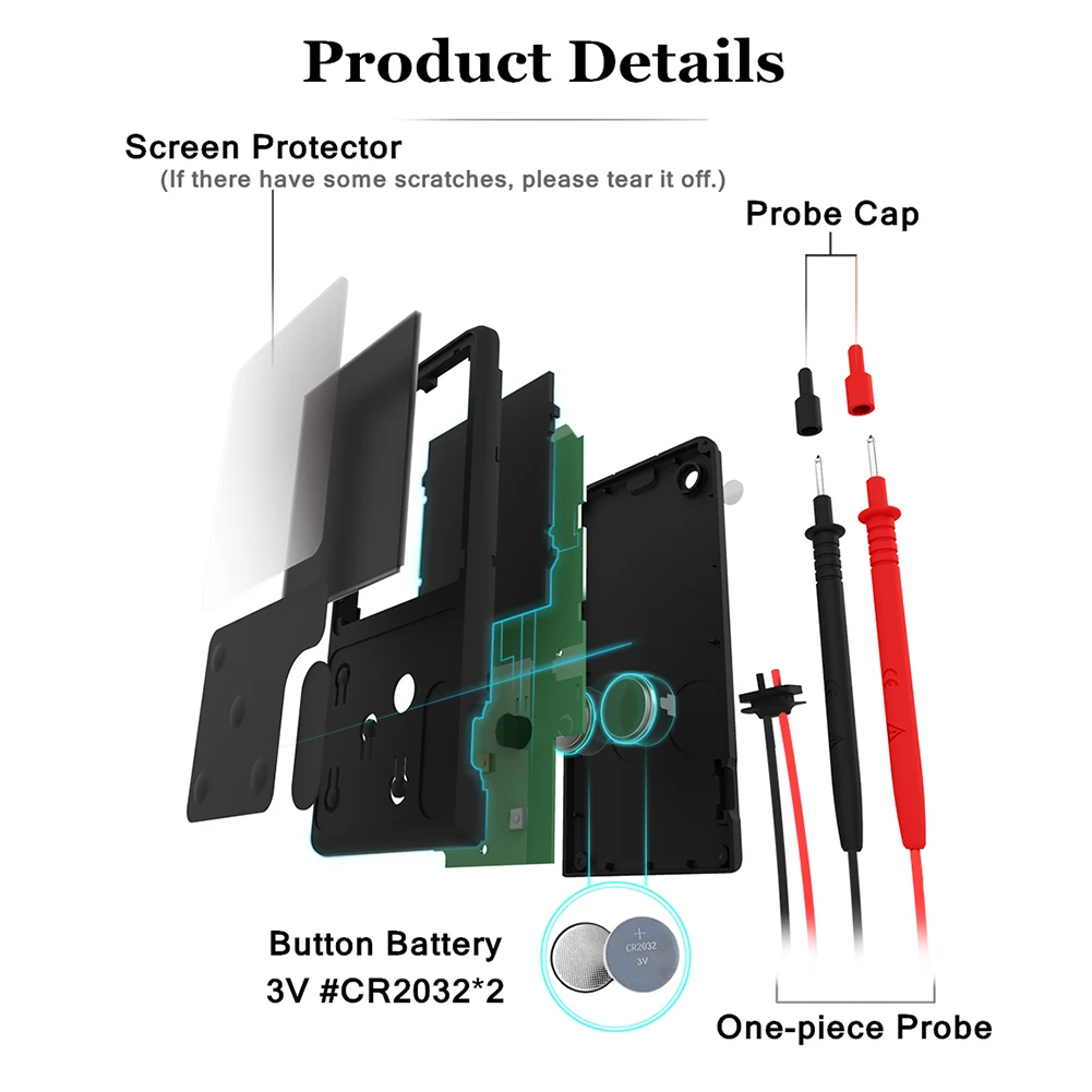 Умный Автоматический цифровой мультиметр 3 5 дюймов Большой экран дисплей
