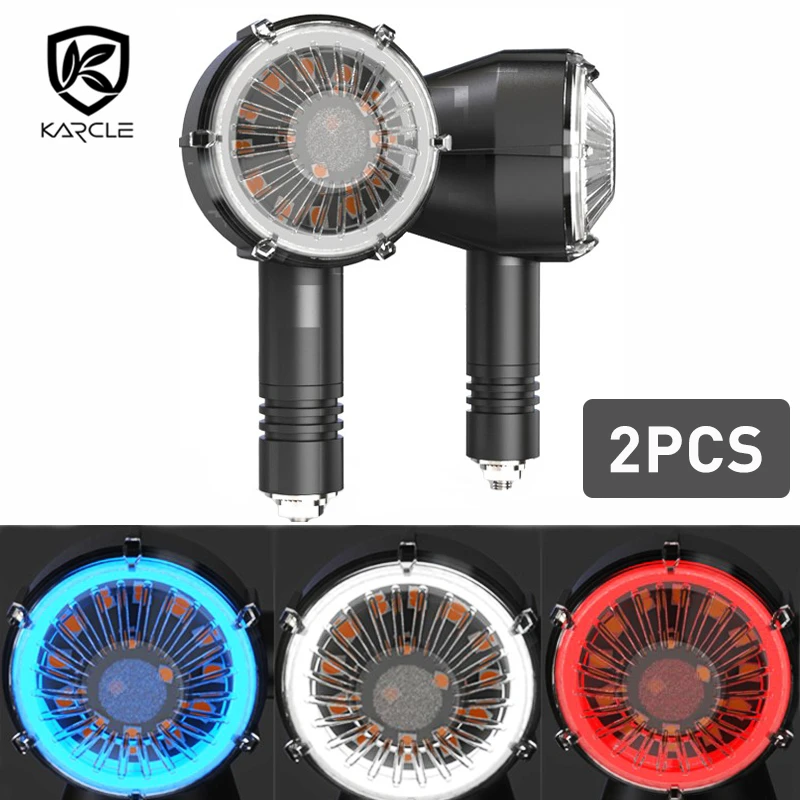 

2PCS Motorcycle LED Turn Signal Light Waterproof Motorbike Modified Indicator Decorative Lamp Bright Daytime Running Light Flash