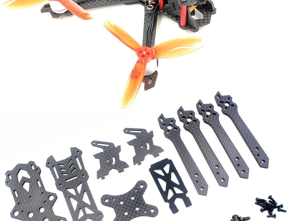 AlfaRC Fighter140 140 мм 3 мм/4 мм Arm Frame Kit 3K Углеродное волокно для радиоуправляемого дрона FPV гоночный Квадрокоптер запасные части DIY аксессуары